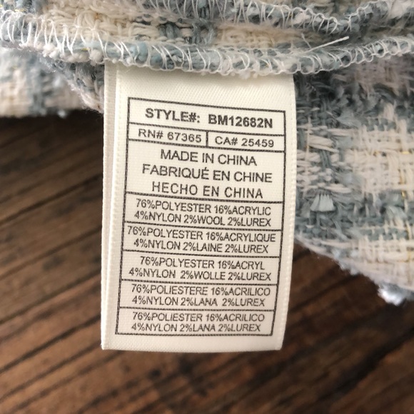 BB Dakota by Steve Madden Green and Blue Geek Chic Blazer in Sea mist. Pockets. - Picture 8 of 8